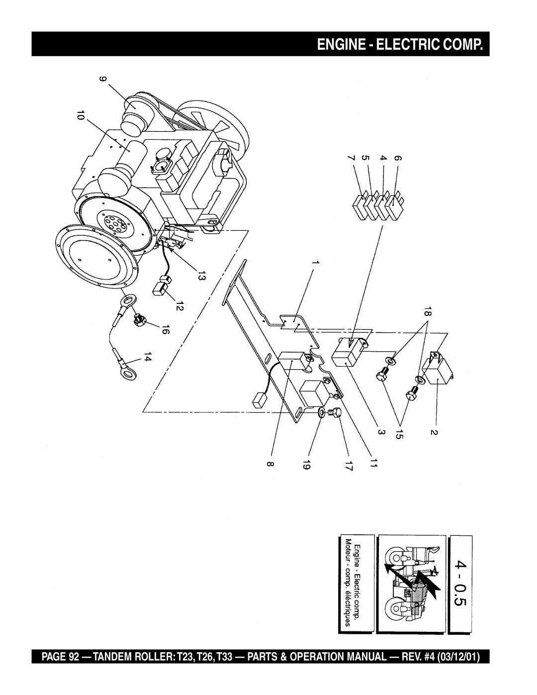 Multiquip T23 operation manual Engine Electric Comp 