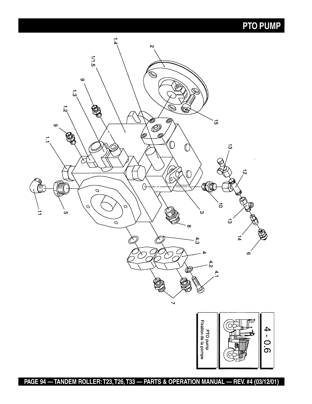 Multiquip T23 operation manual PTO Pump 