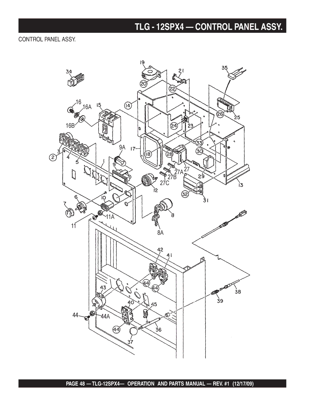 Multiquip operation manual TLG-12SPX4- Operation and Parts Manual REV. #1 12/17/09 