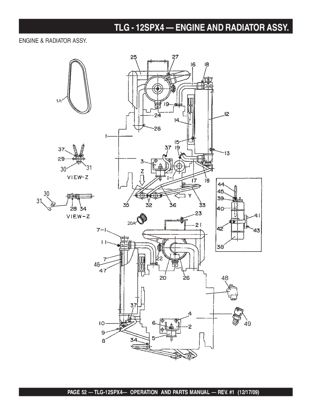 Multiquip operation manual TLG-12SPX4- Operation and Parts Manual REV. #1 12/17/09 