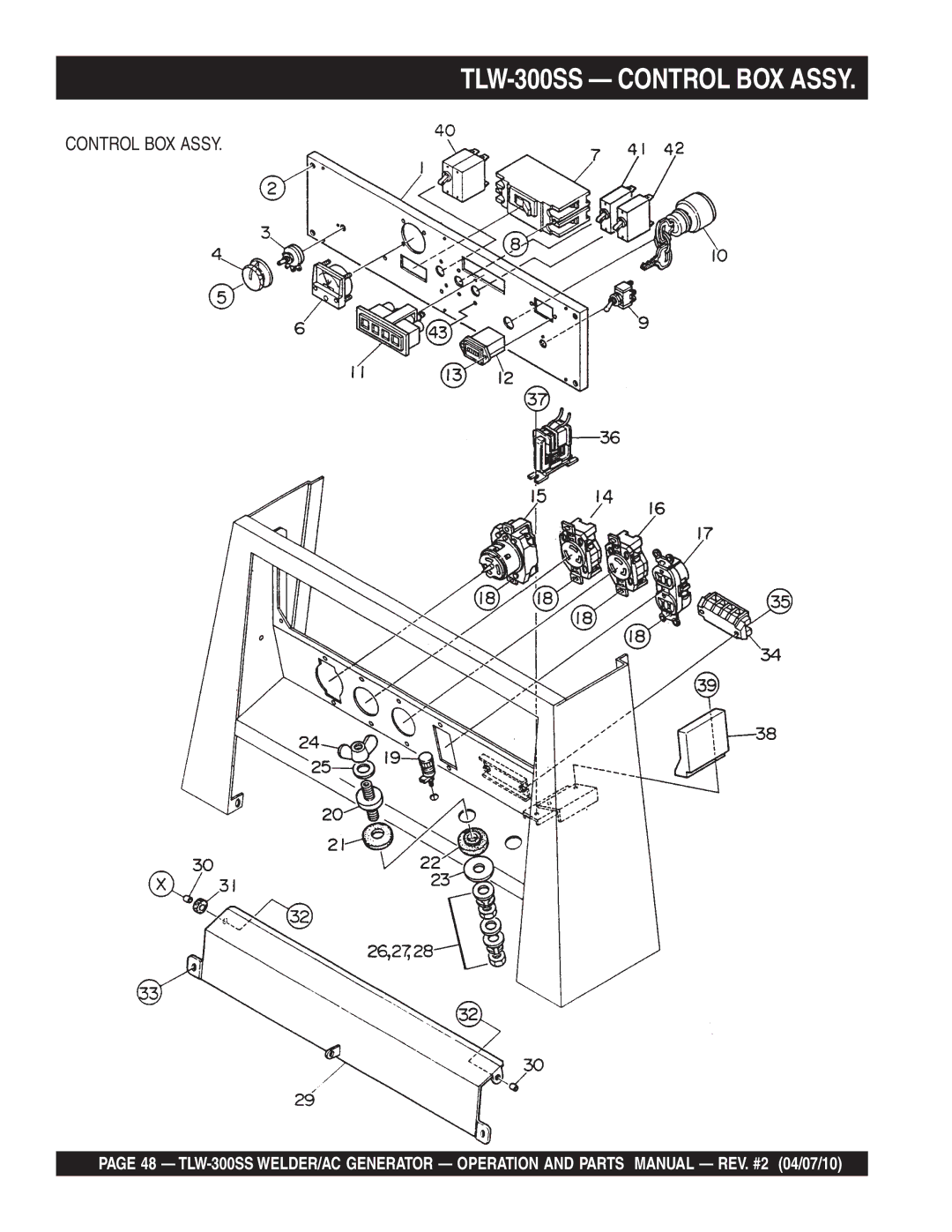 Multiquip operation manual TLW-300SS Control BOX Assy 