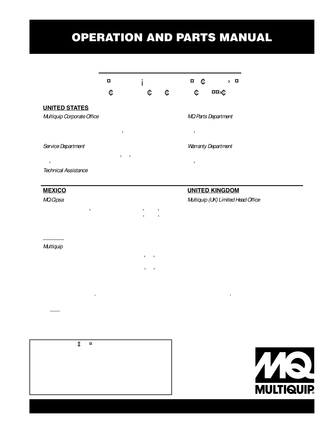 Multiquip tp24 manual HERE’S HOW to GET Help 