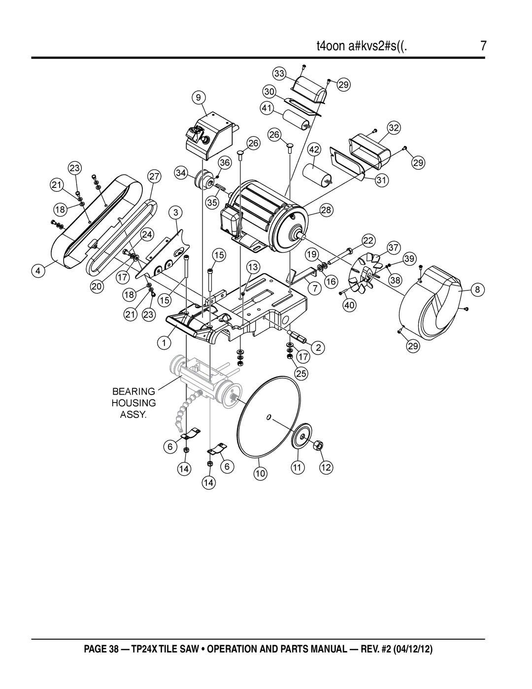 Multiquip TP24X manual Cutting Head Assy 