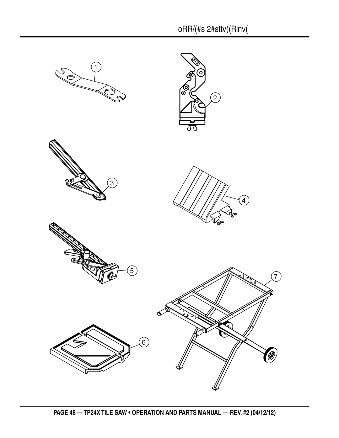 Multiquip TP24X manual Tools and accessories 