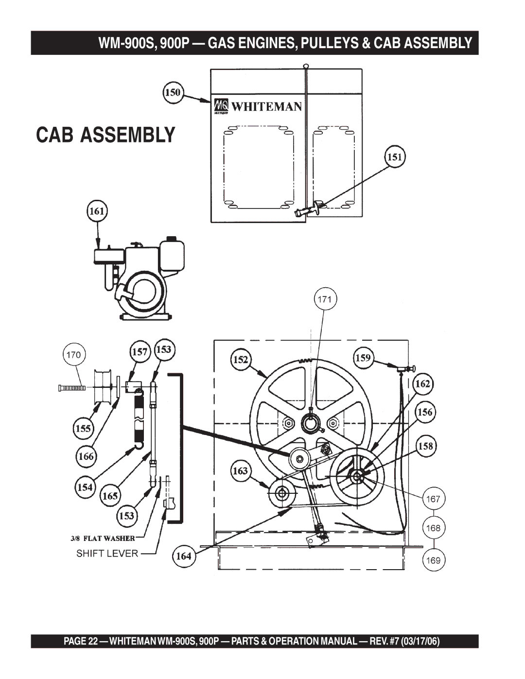 Multiquip WM-900S, WM-900P operation manual CAB Assembly 