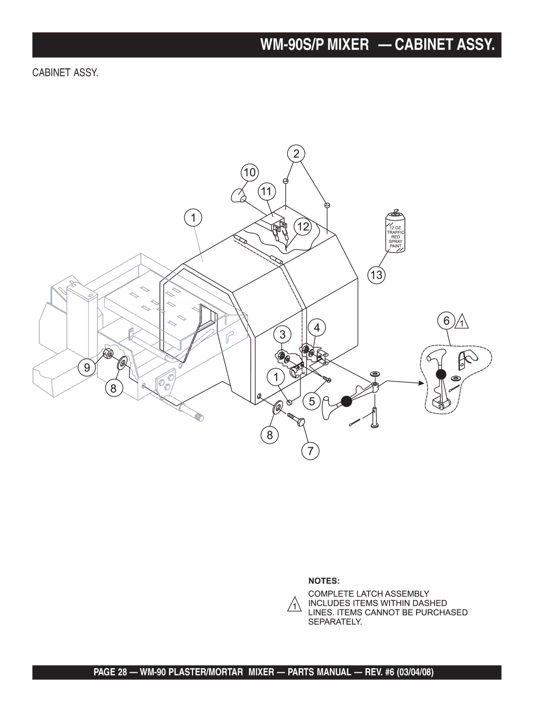 Multiquip WM-90S, WM-90P manual Cabinet Assy 