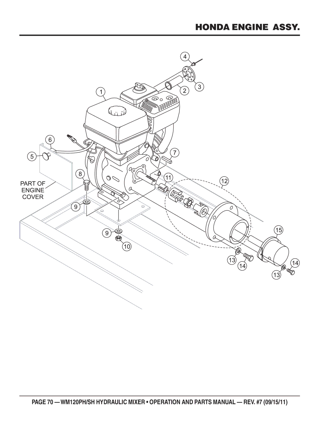 Multiquip WM120SH, WM120PH manual Honda Engine Assy 