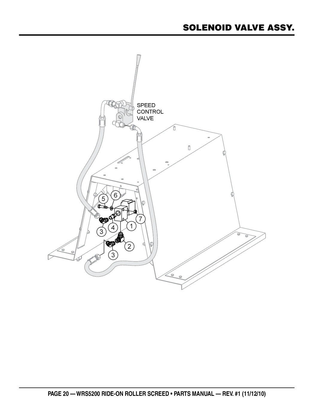 Multiquip wrs5200 manual Solenoid valve assy 