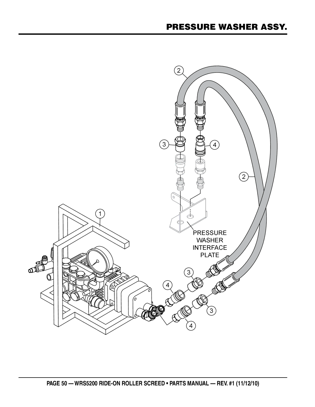 Multiquip wrs5200 manual Pressure washer Assy 