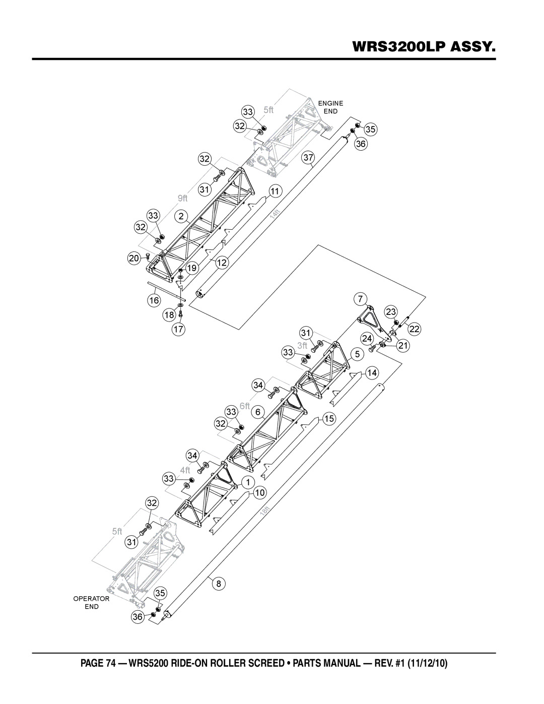 Multiquip wrs5200 manual Wrs3200LP assy 