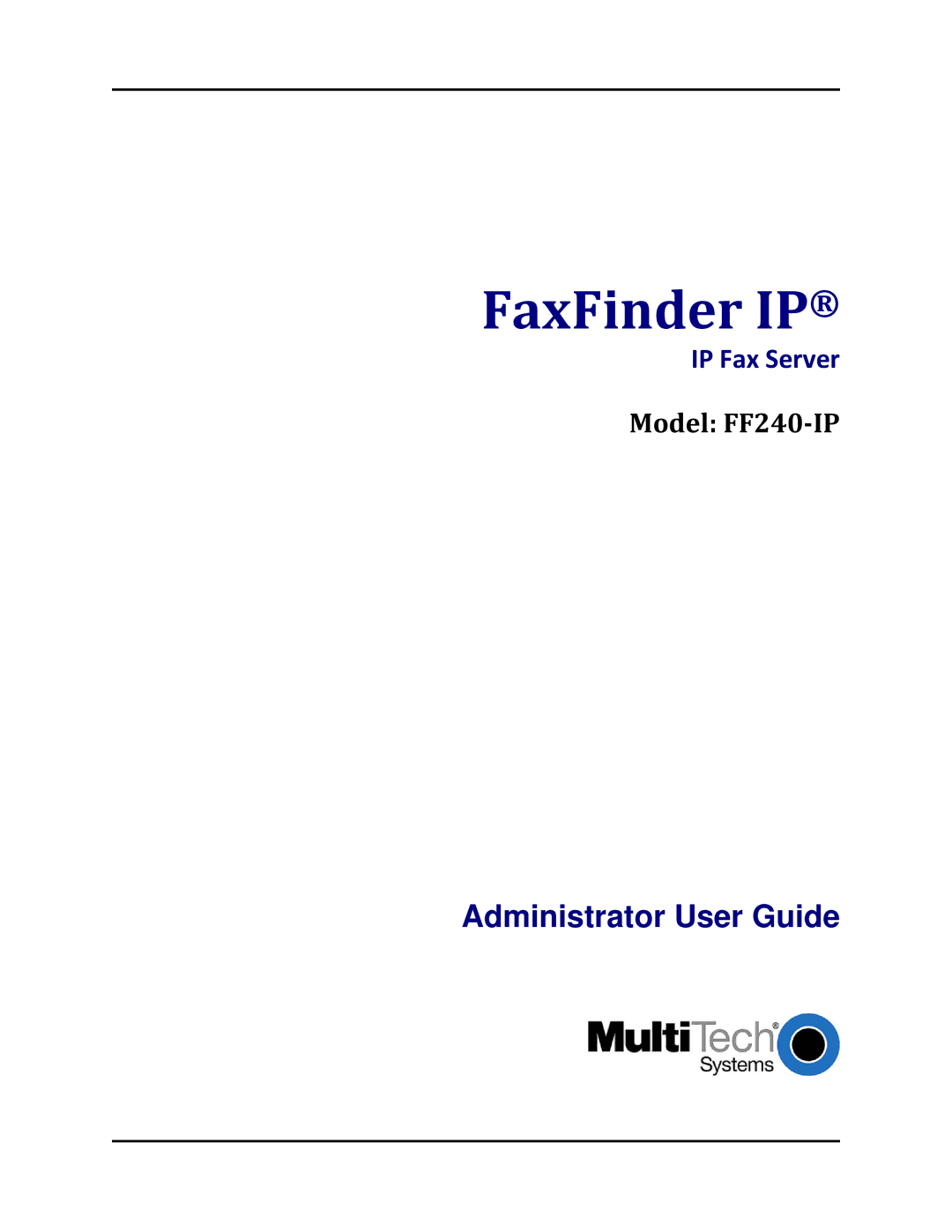 Multitech FF240 manual FaxFinder IP 