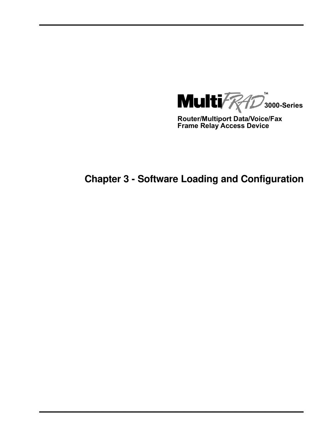 Multitech 3100, FR3060 manual Software Loading and Configuration 