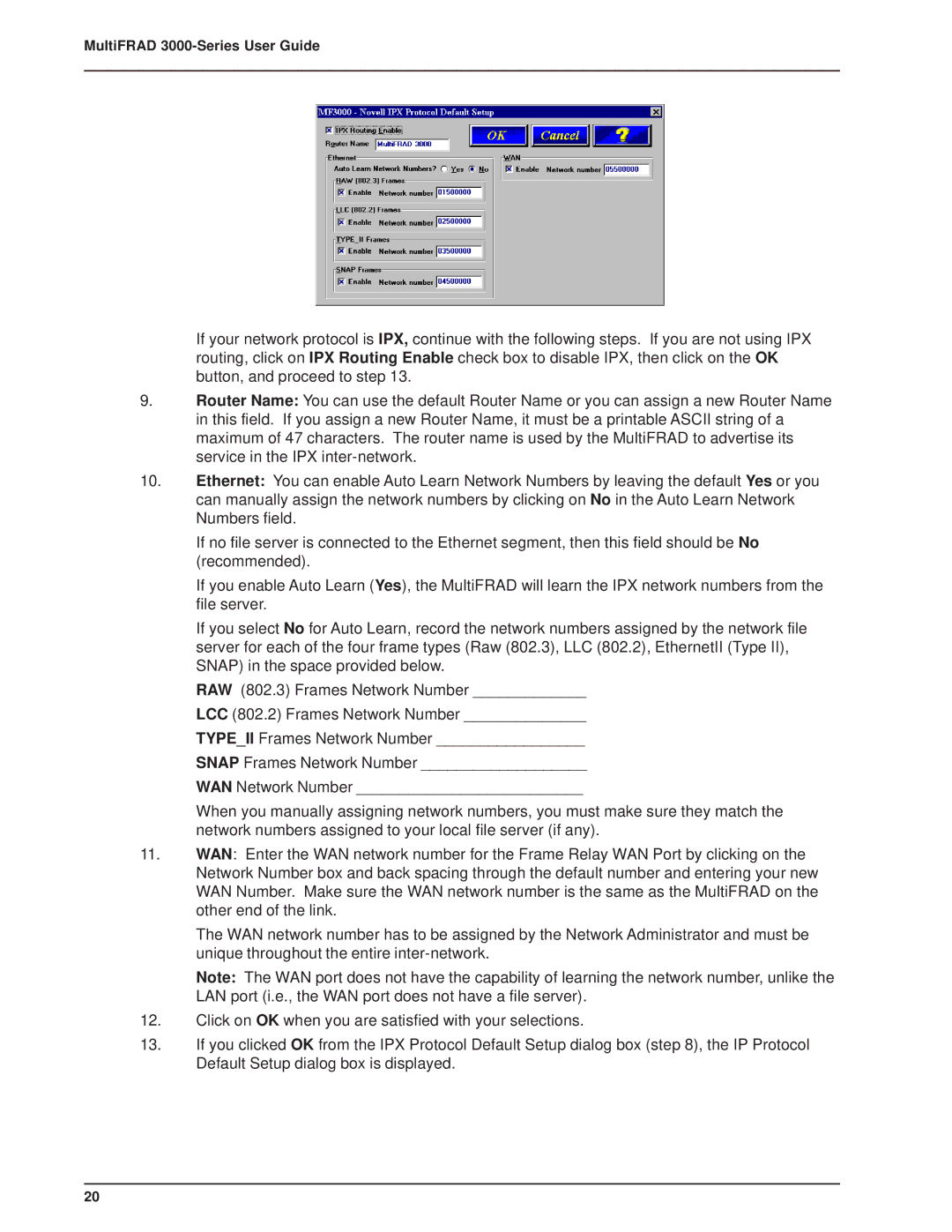 Multitech FR3060, 3100 manual MultiFRAD 3000-Series User Guide 