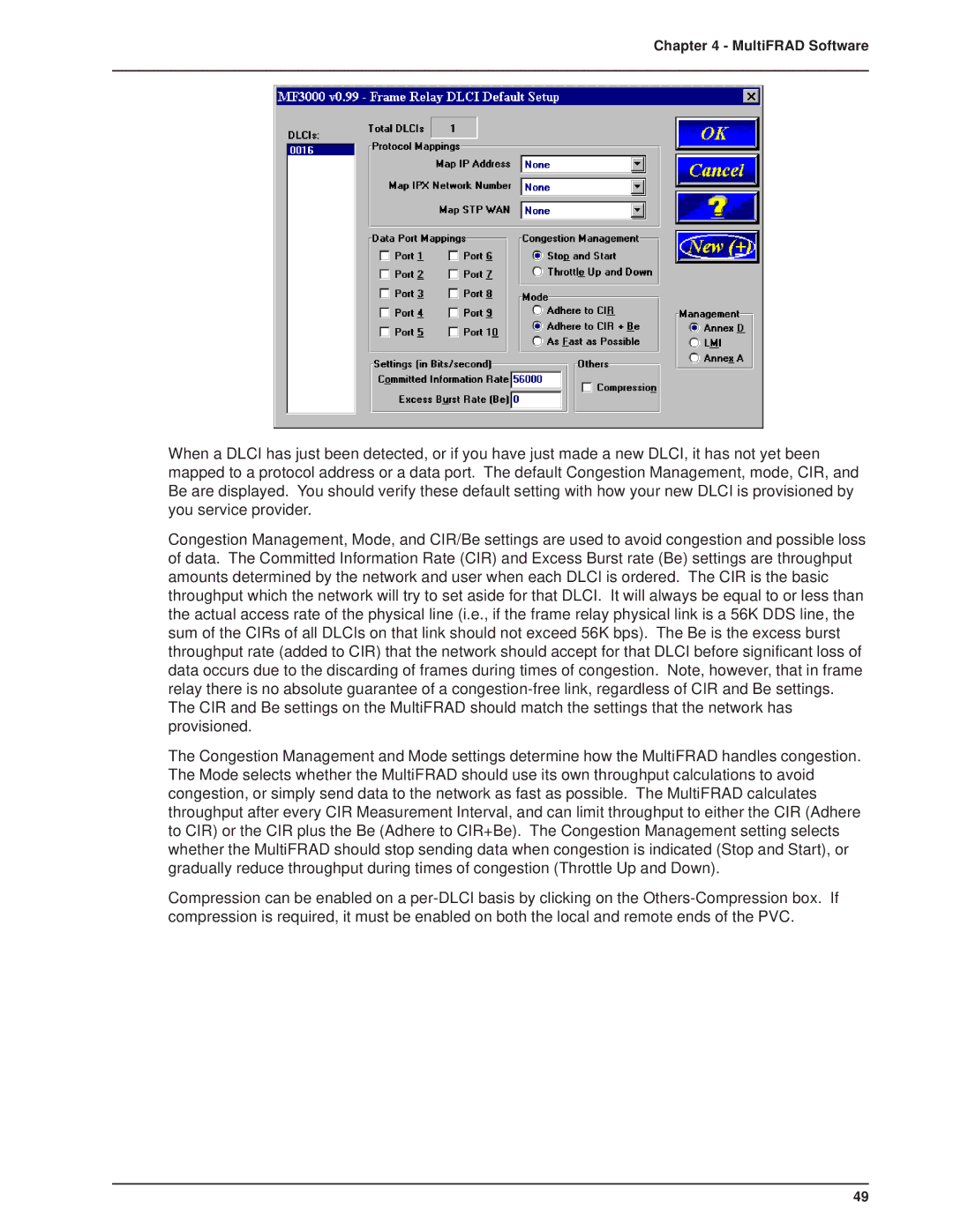 Multitech 3100, FR3060 manual MultiFRAD Software 