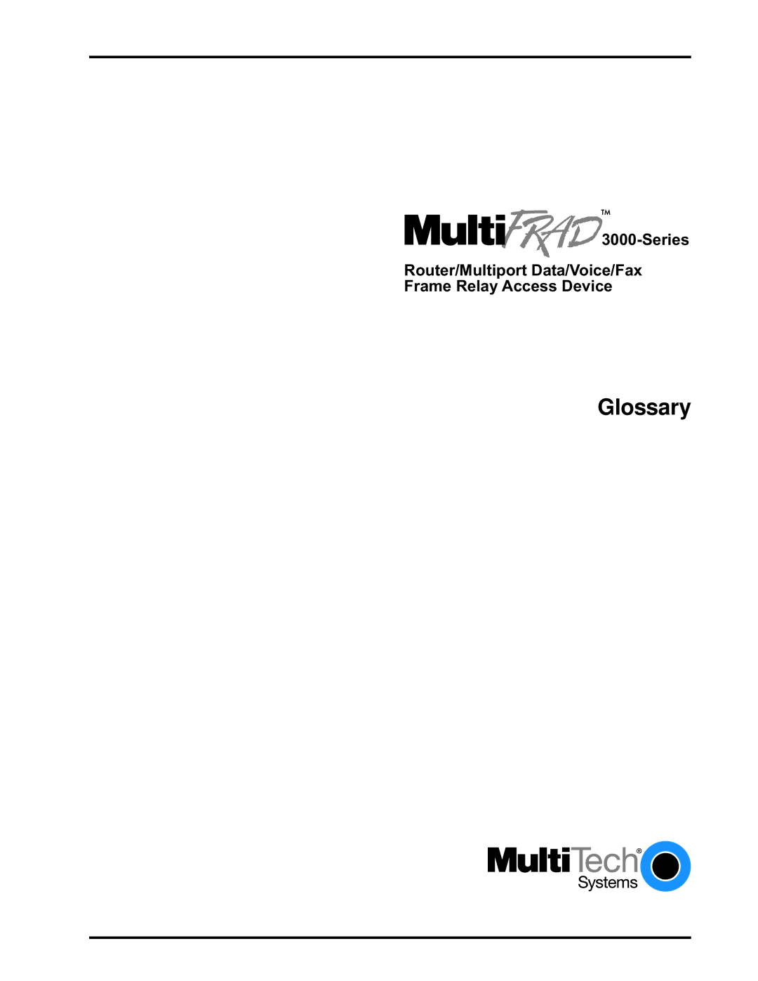 Multitech 3100, FR3060 manual Glossary 