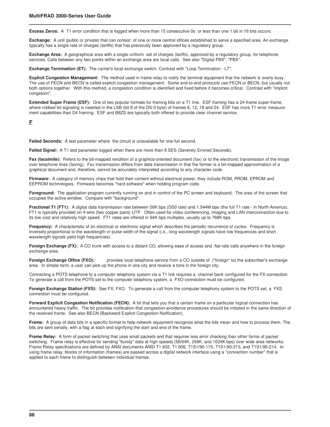 Multitech FR3060, 3100 manual MultiFRAD 3000-Series User Guide 