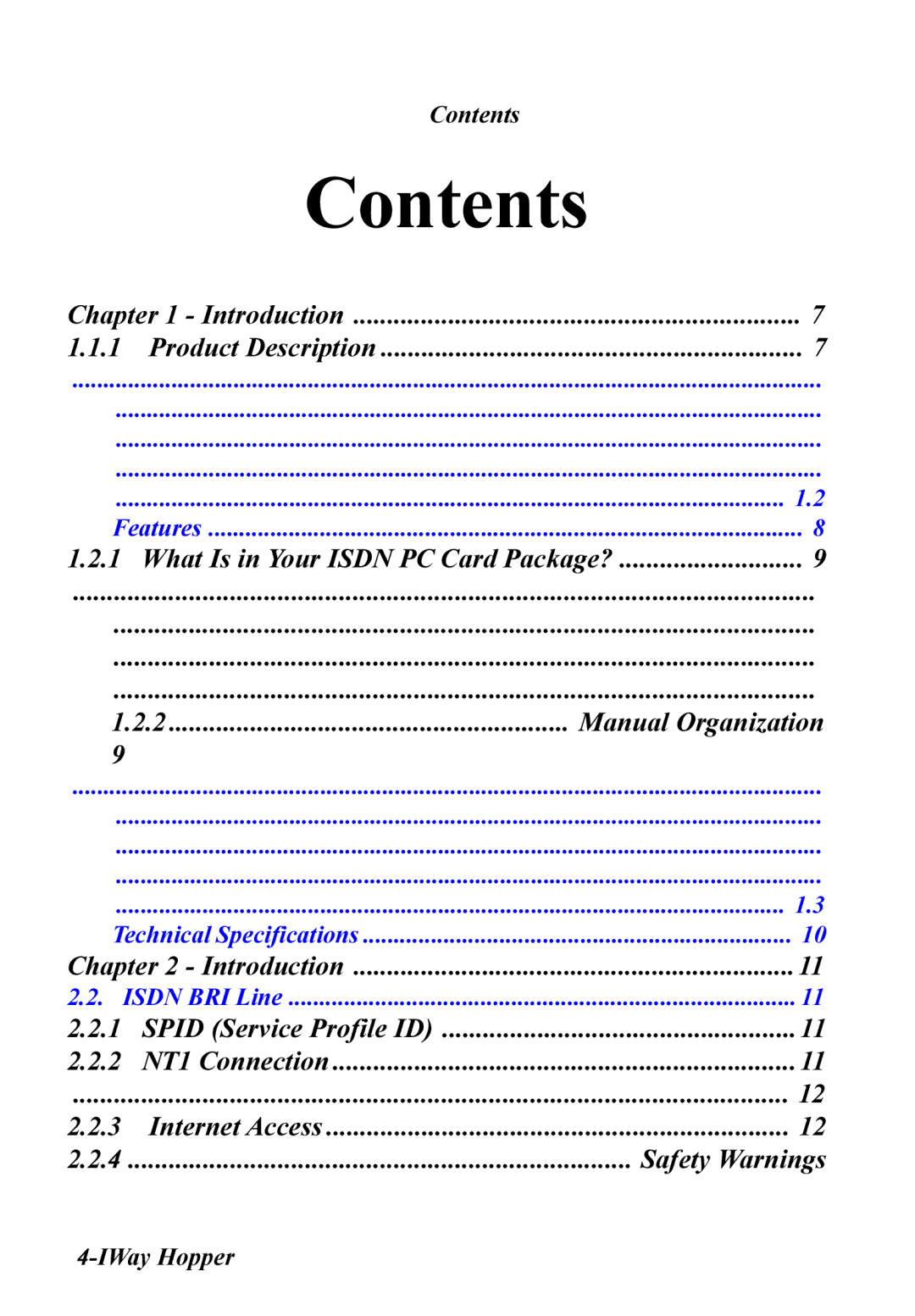 Multitech MT128ISA-SD, MT128ISA-SV, MT128ISA-UV, MT128ISA-UD manual Contents 