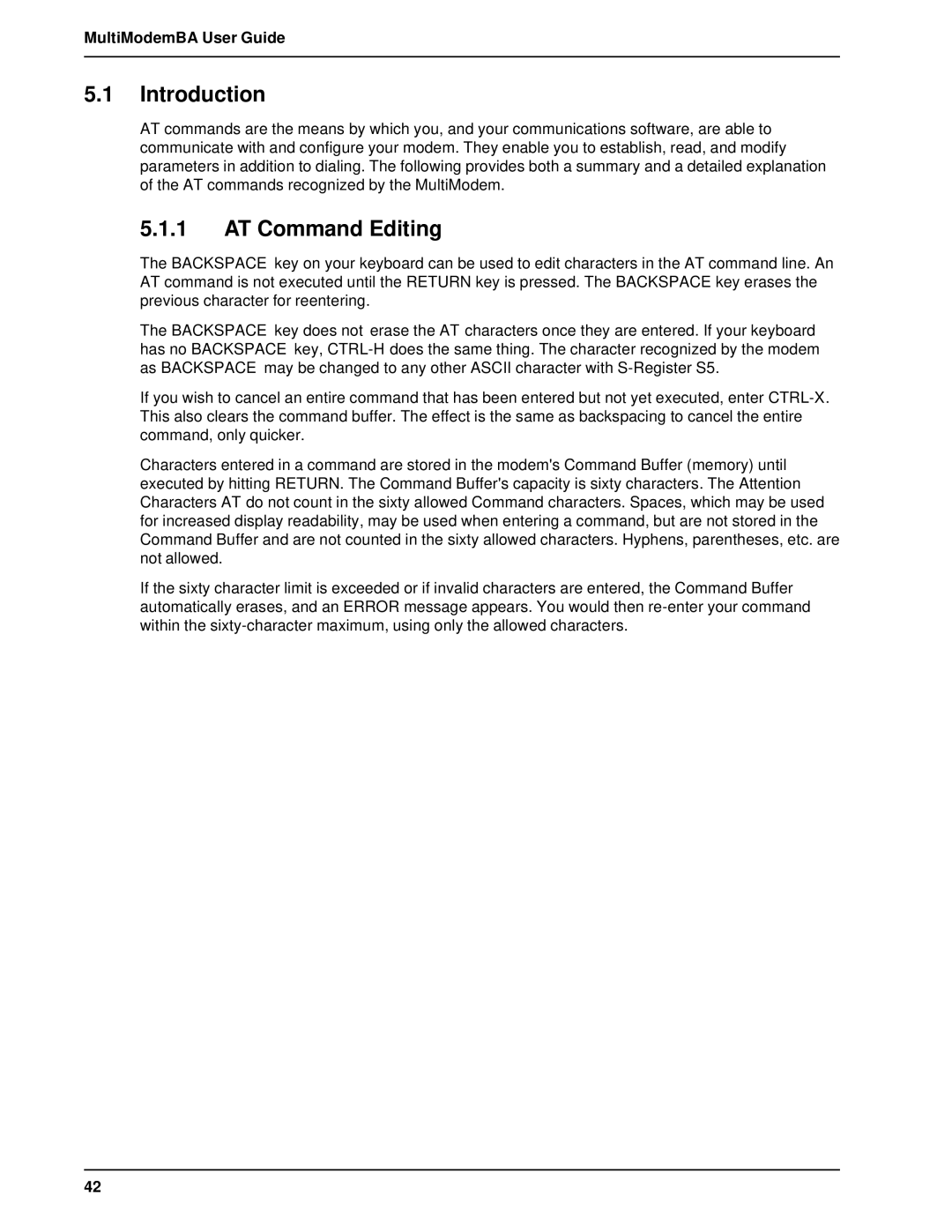 Multitech MT1432BA, MT2834BAI manual Introduction, AT Command Editing 