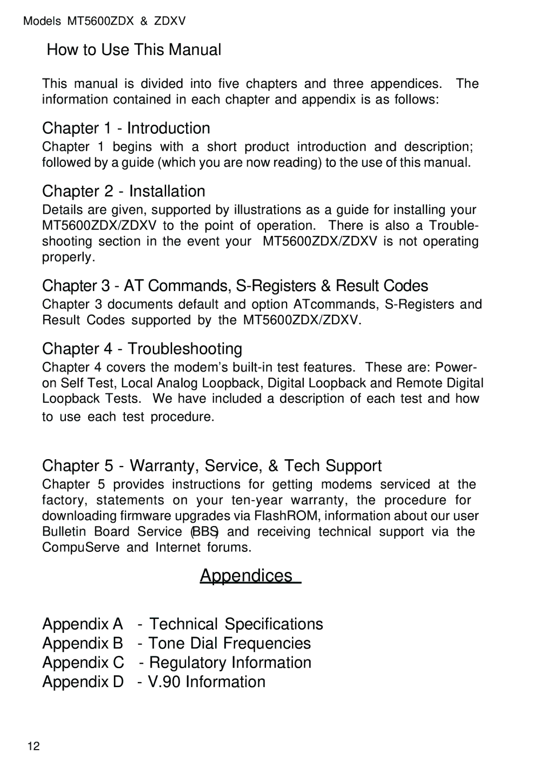 Multitech MT5600ZDXV manual How to Use This Manual, Introduction, Installation, AT Commands, S-Registers & Result Codes 