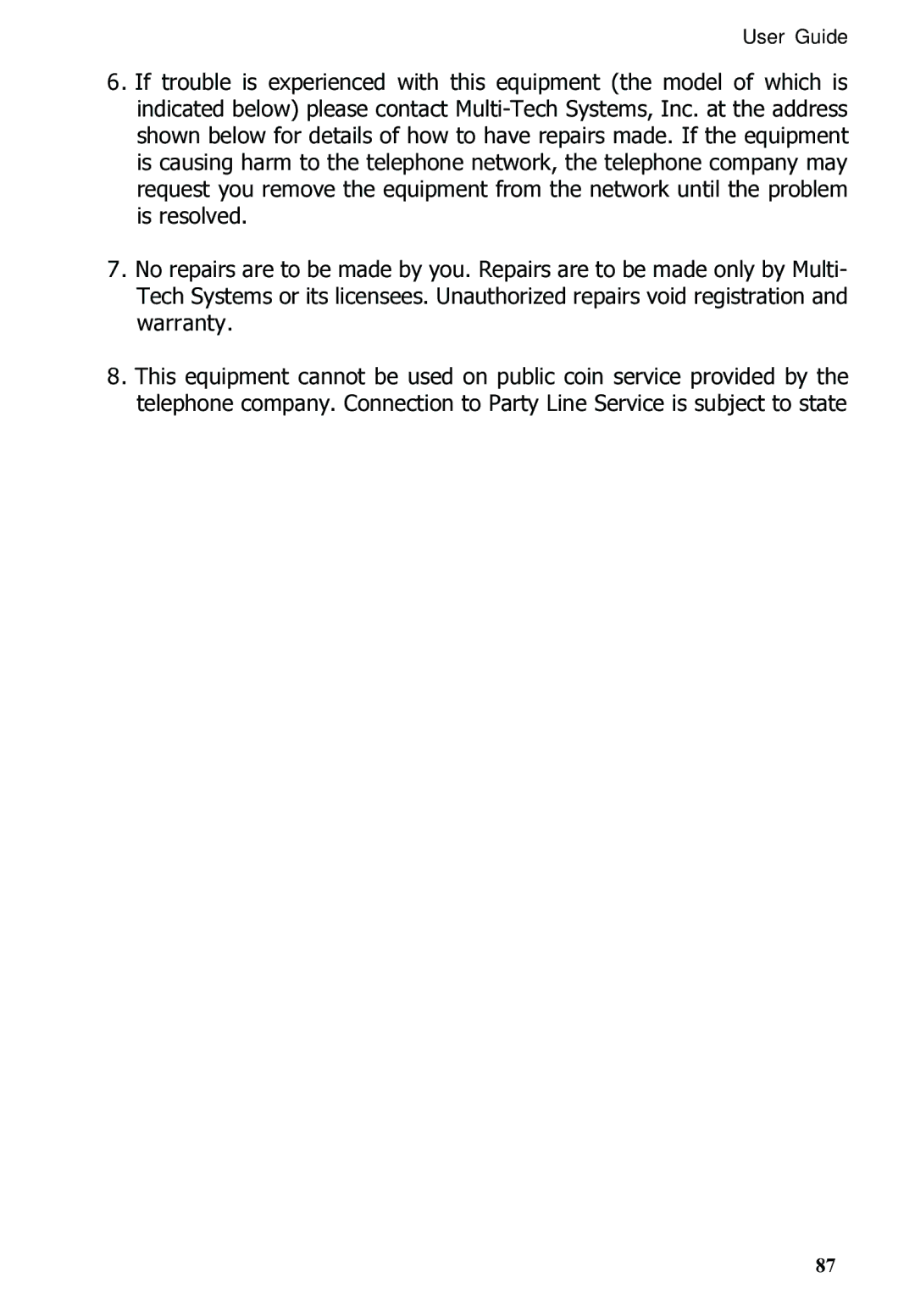 Multitech MT5600ZDXV manual User Guide 