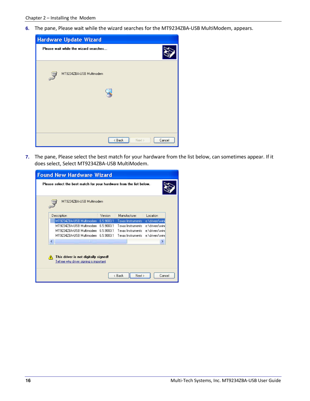 Multitech MT9234ZBA-USB manual Multi‐Tech Systems, Inc. MT9234ZBA‐USB User Guide 