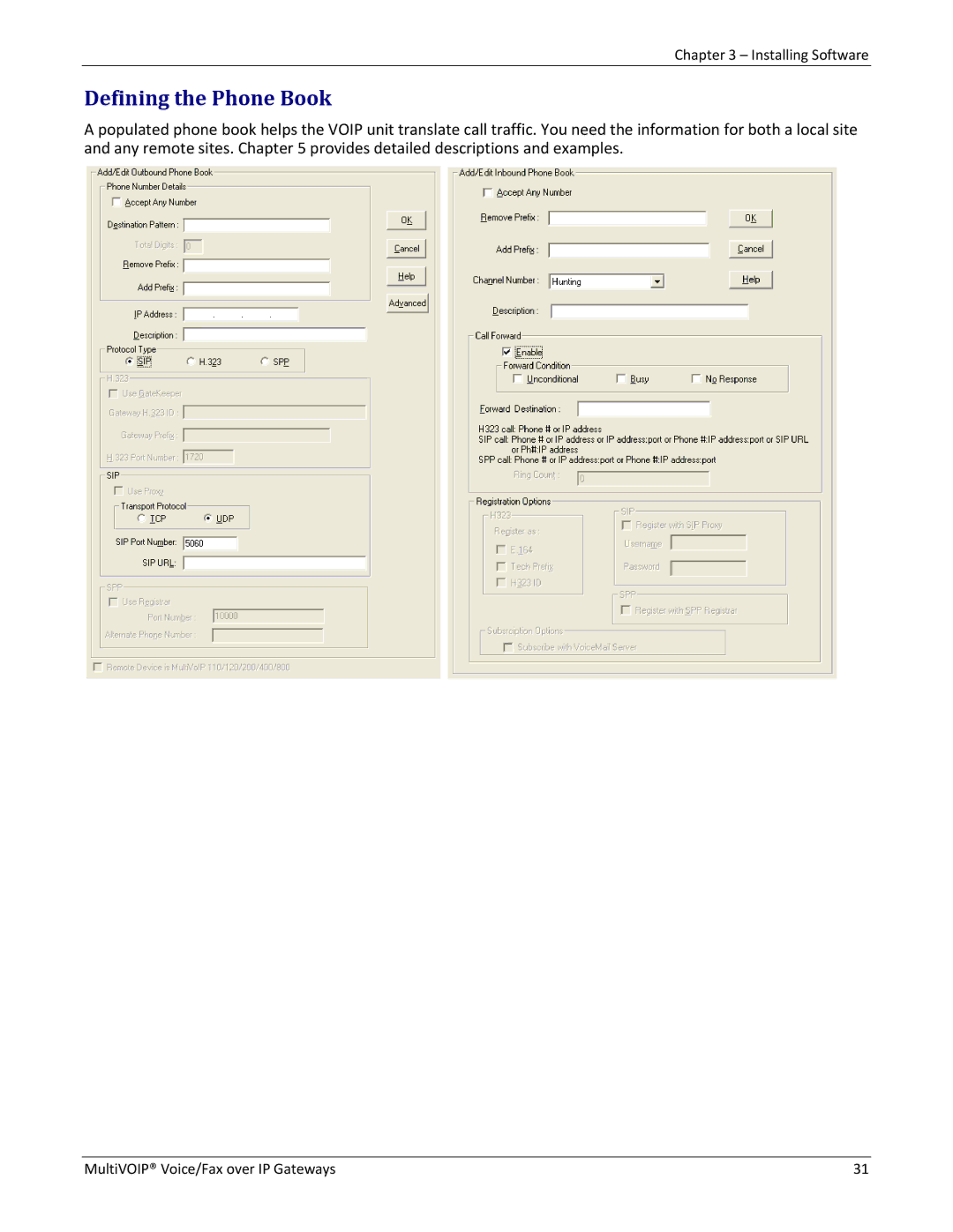 Multitech 810-FX, 810 MVP210, 810-SS MVP210, 410 manual Defining the Phone Book 