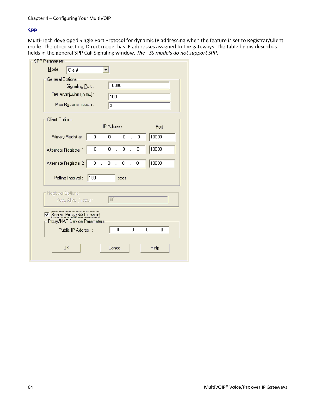 Multitech 410, 810-FX, 810 MVP210, 810-SS MVP210 manual Spp 