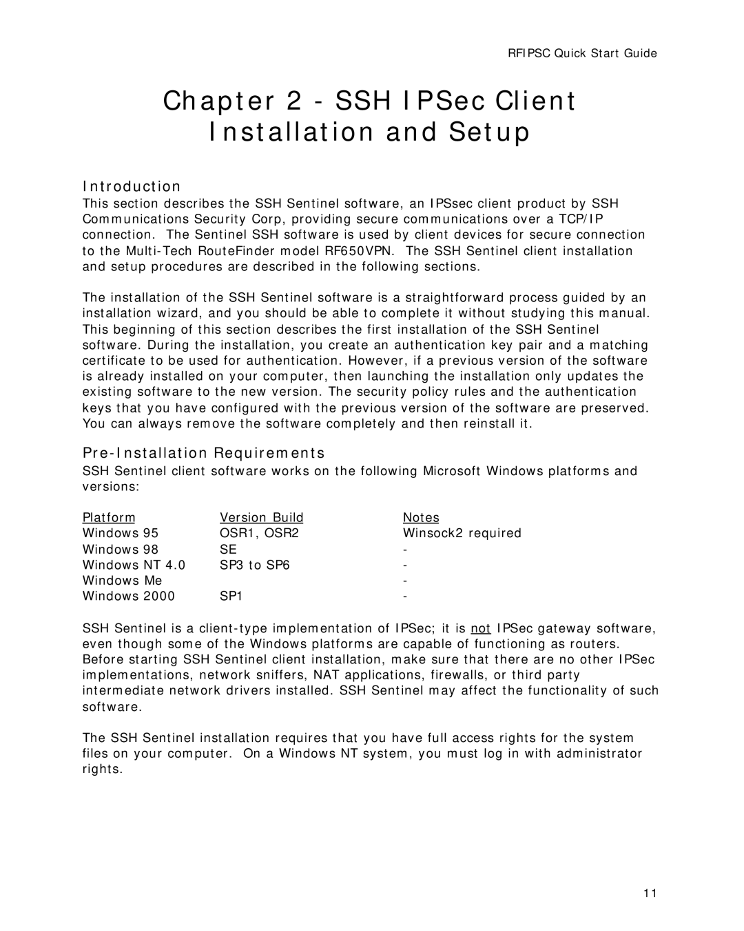 Multitech RFIPSC-10, RFIPSC-50 quick start Introduction, Pre-Installation Requirements 