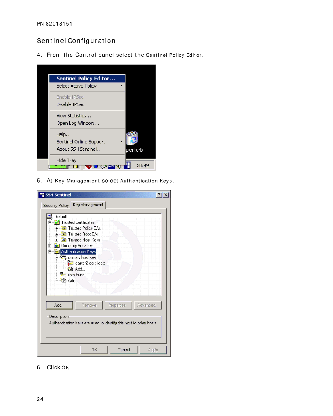 Multitech RFIPSC-10, RFIPSC-50 quick start Sentinel Configuration 