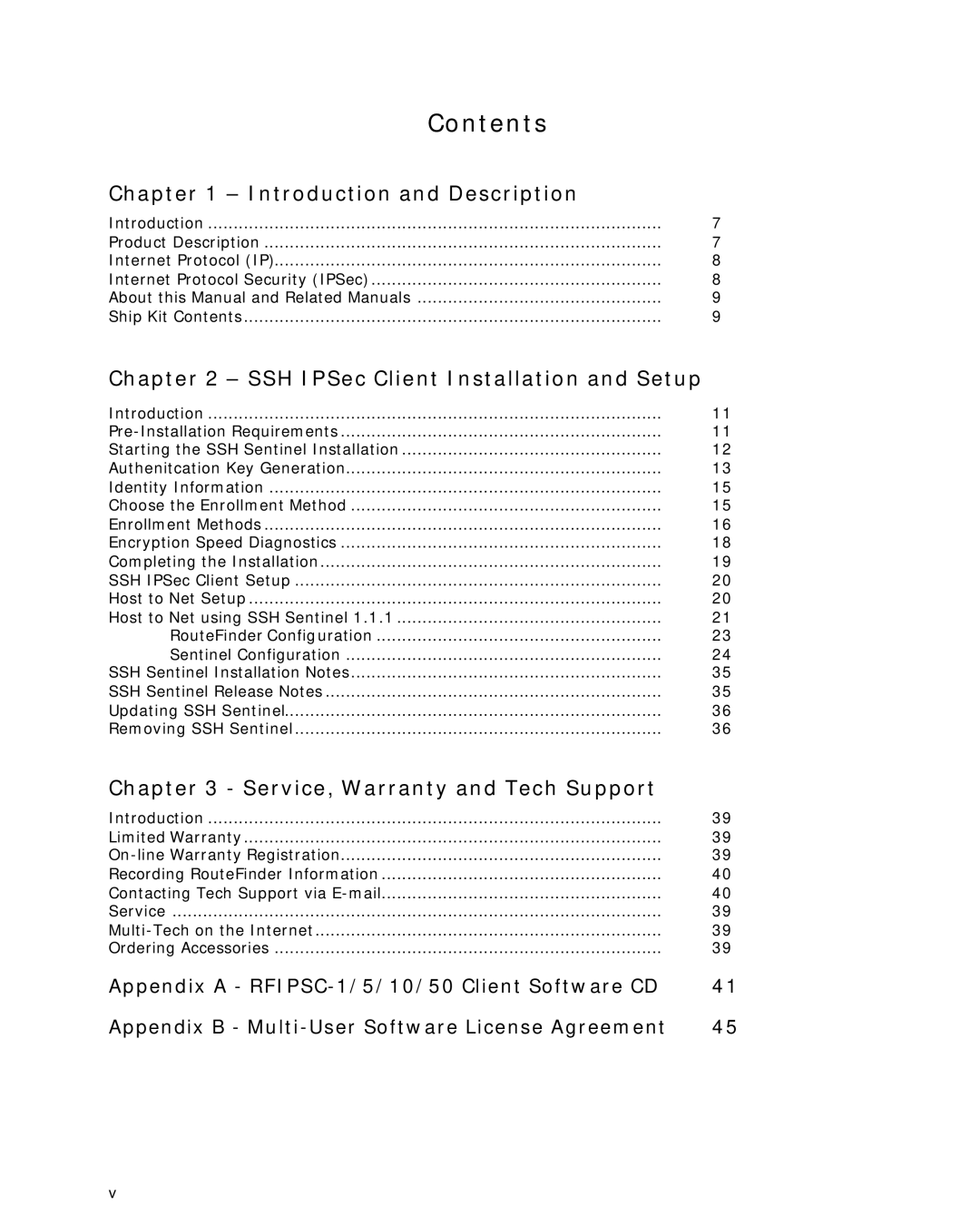 Multitech RFIPSC-10, RFIPSC-50 quick start Contents 