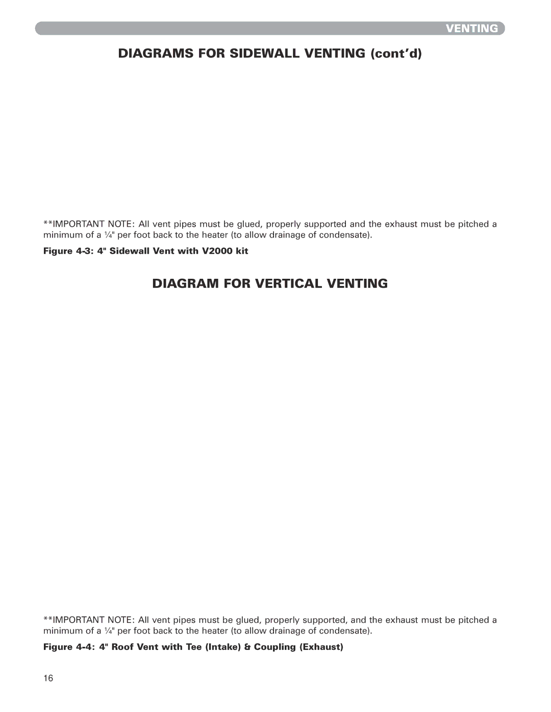 Munchkin 399M manual Diagram for Vertical Venting 