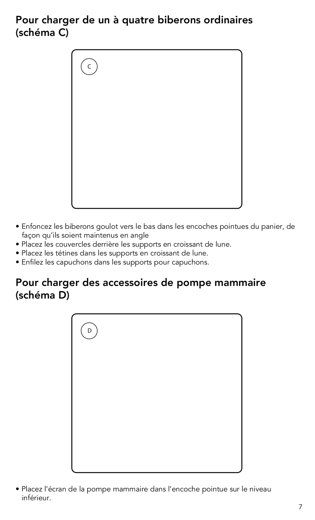 Munchkin Baby Accessories manual Pour charger de un à quatre biberons ordinaires schéma C 