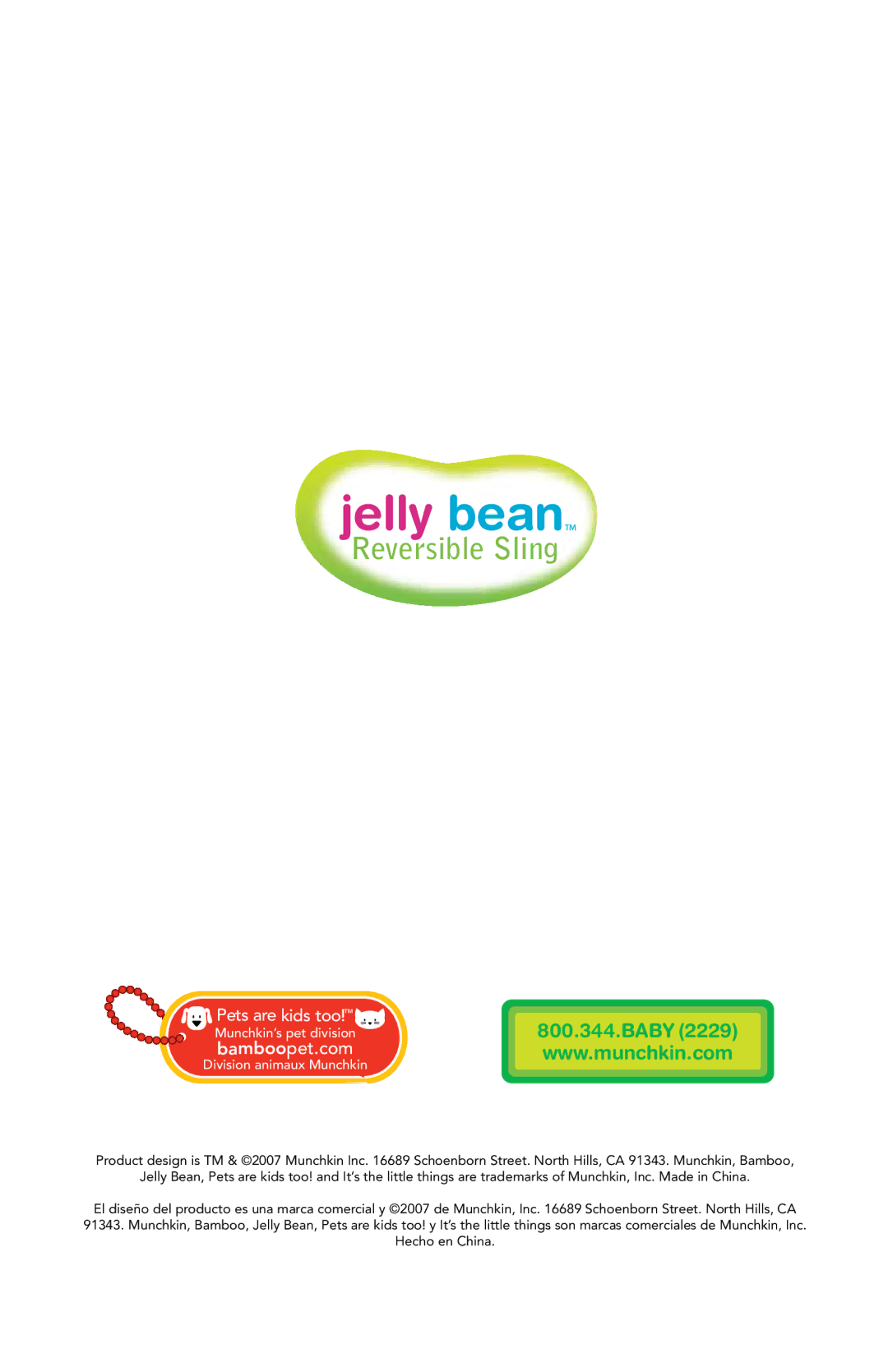 Munchkin Baby Carrier manual Jelly bean 