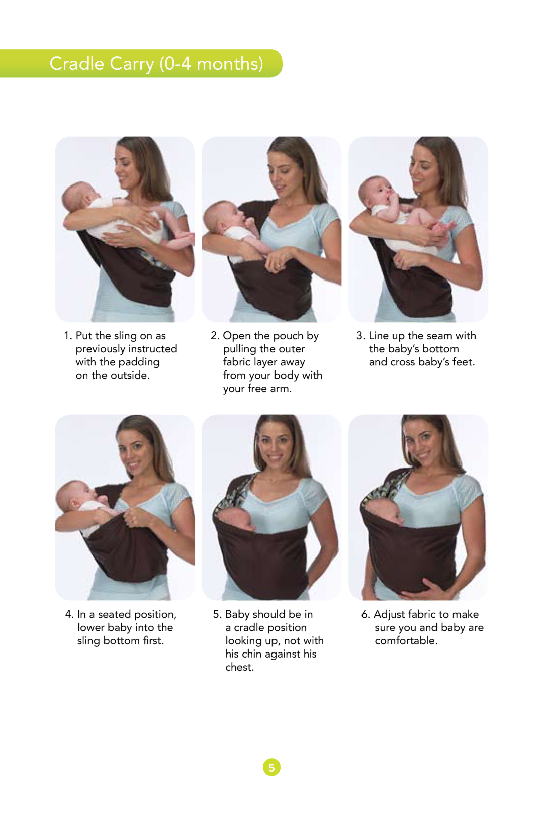 Munchkin Baby Carrier manual Cradle Carry 0-4 months 