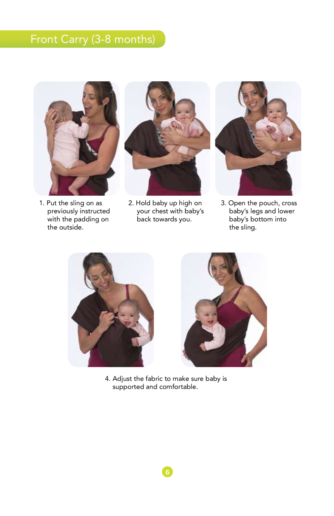 Munchkin Baby Carrier manual Front Carry 3-8 months 