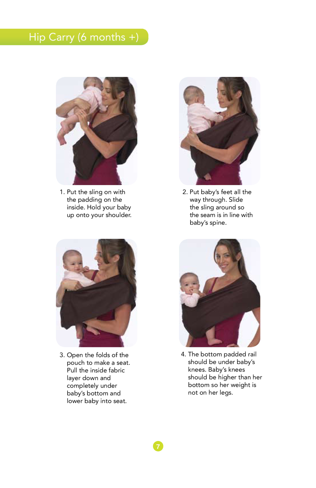 Munchkin Baby Carrier manual Hip Carry 6 months + 