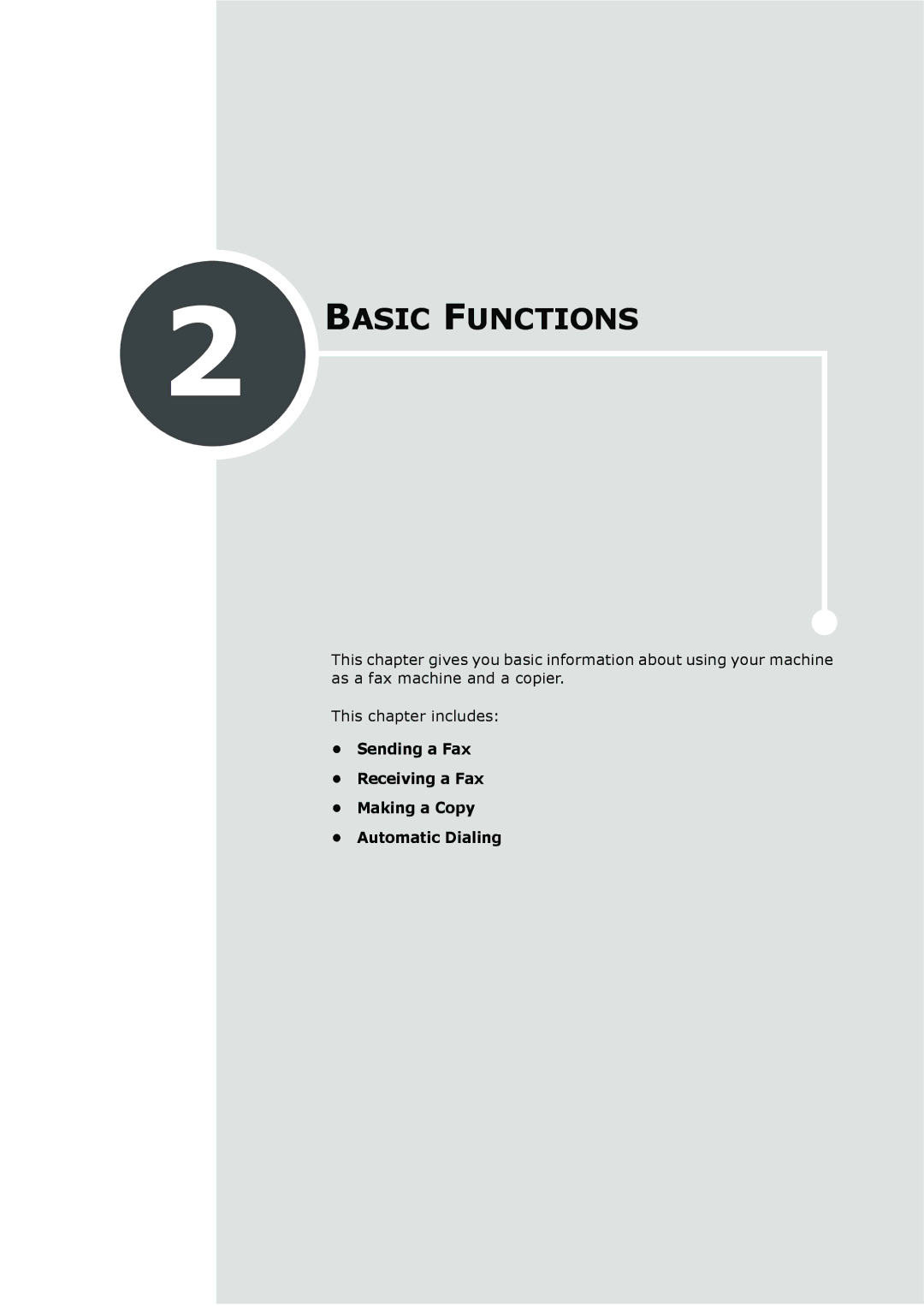 Muratec F-112 user manual Basic Functions 