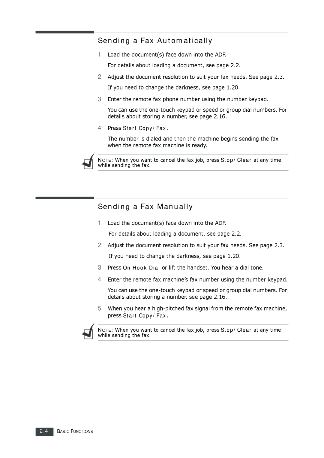 Muratec F-112 user manual Sending a Fax Automatically, Sending a Fax Manually 