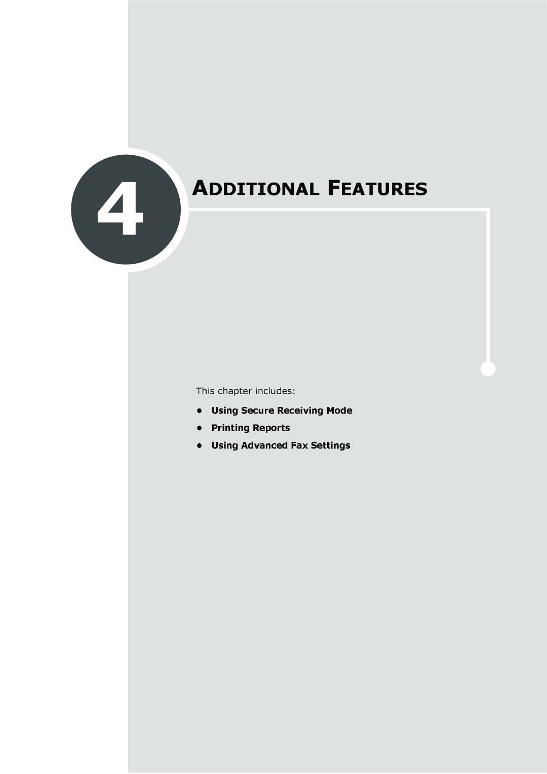 Muratec F-112 user manual Additional Features 