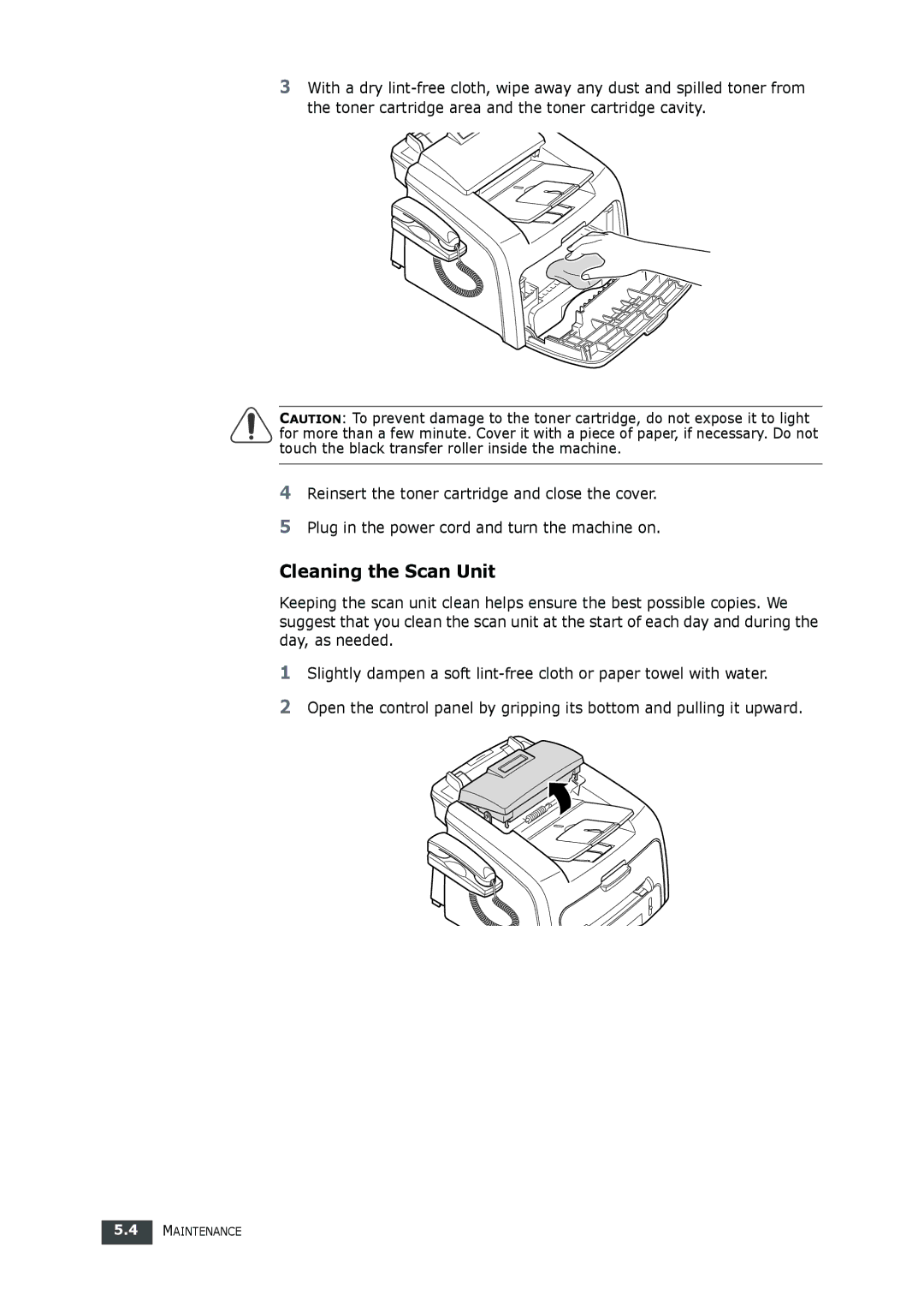 Muratec F-112 user manual Cleaning the Scan Unit 