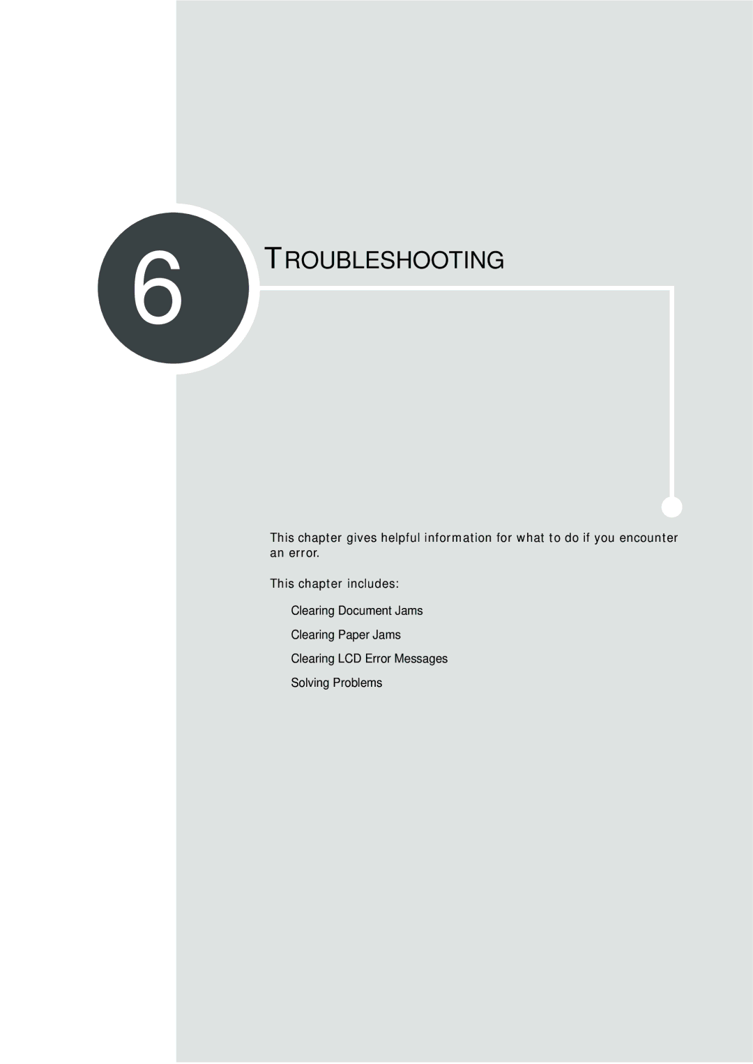 Muratec F-112 user manual Troubleshooting 