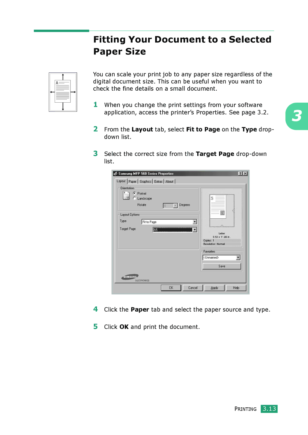 Muratec F-114 Series manual Fitting Your Document to a Selected Paper Size 