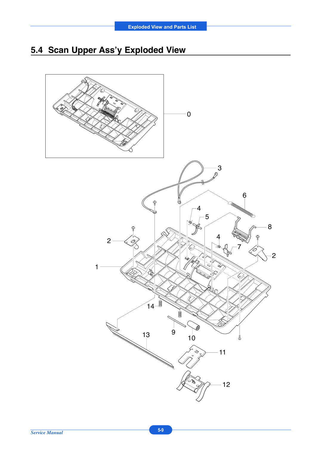 Muratec F-114P service manual Scan Upper Ass’y Exploded View 