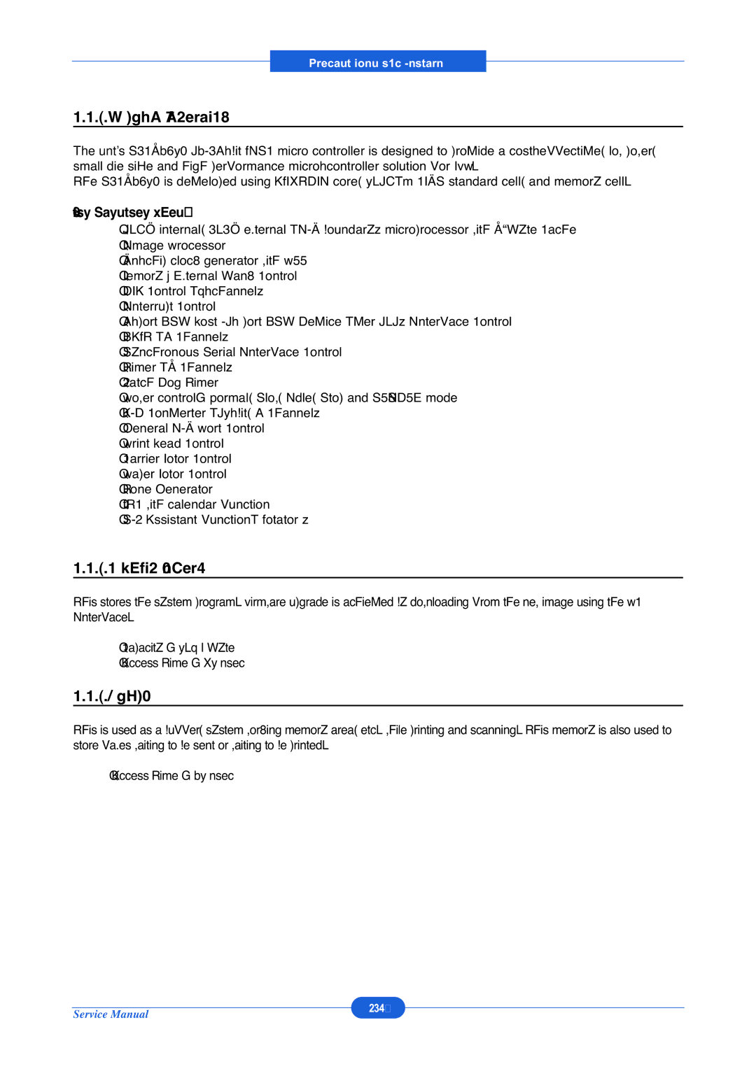 Muratec F-114P service manual Asic Chorus2, Flash Memory, Sdram, Main function block 