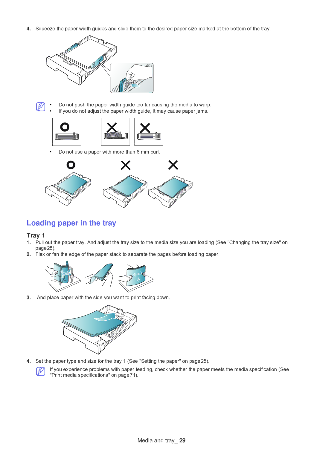 Muratec F-116 manual Loading paper in the tray, Tray 