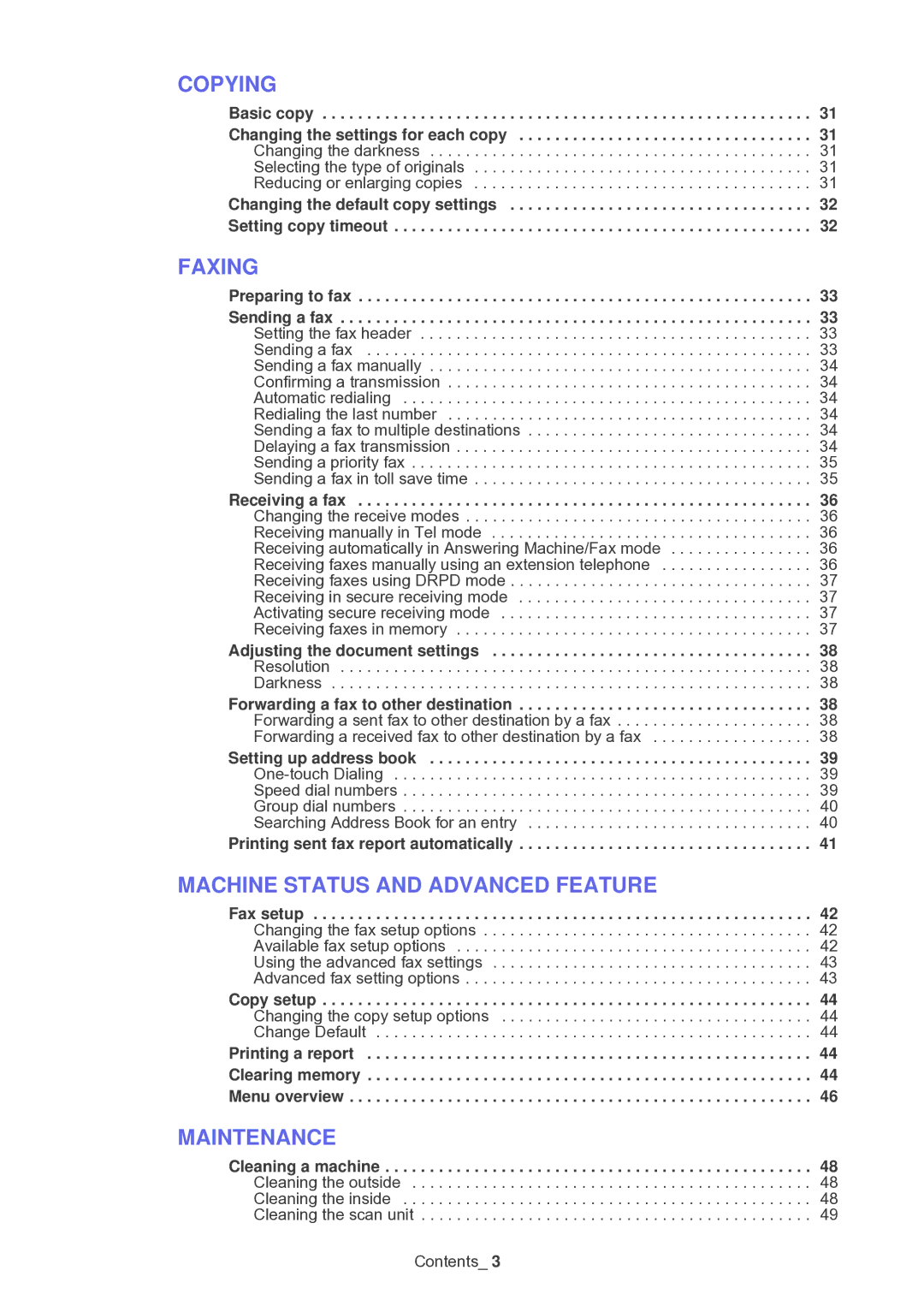 Muratec F-116 manual Copying, Resolution Darkness 