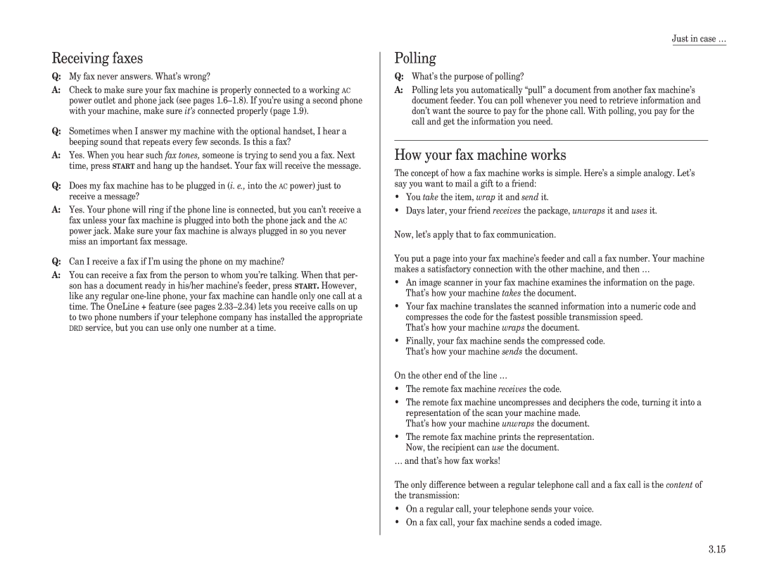 Muratec F-150, F-100, F-120 manual Receiving faxes, How your fax machine works 