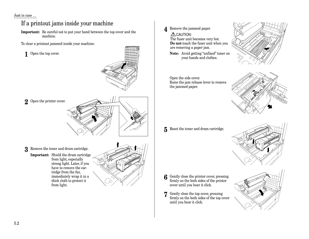 Muratec F-320 manual If a printout jams inside your machine 