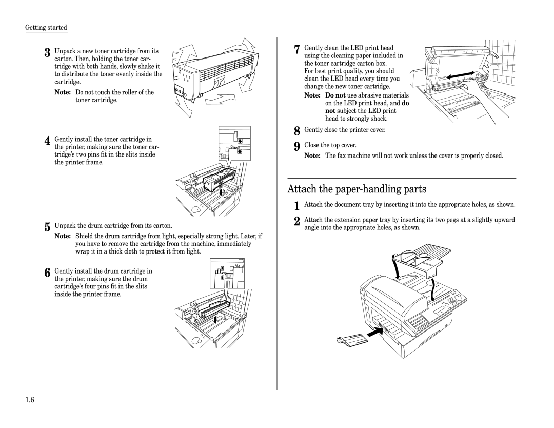 Muratec F-320 manual Attach the paper-handling parts 