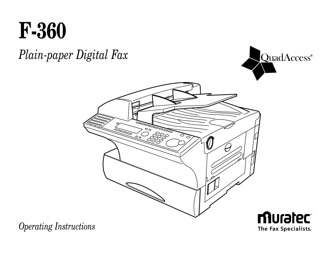 Muratec F-360 manual 